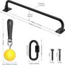 SELEWARE Fully Welded Wall Mount Pull Up Bar with Pull Up Power Balls, Heavy Duty Doorway Chin Up Bar w/Resistance Band Hooks, Includes 2 Grip Balls for Enhanced Forearm and Grip Strength
