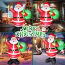 8FT Christmas Inflatables Outdoor Decorations, Christmas Inflatable Santa Claus with LED Lights, Inflatable Christma Decorations Blow Up Santa, Giant Xmas Inflatables for Garden Lawn Yard Party