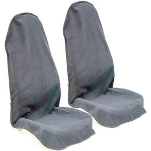 LoyaGour Car Seat Cover Protector Front Seats,for Gym Workout,Running,Swimming,Beach and Hiking,Waterproof Sweat Towel Bucket Seat Covers for Cars SUV Trucks (Grey, 2Pcs)