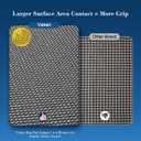 Veken 10x14 Ft Rug Pad Gripper for Hardwood Floors, Non Slip Rug Pads for Area Rugs, Thick Dark Grey Rug Grippers for Tile Floors, Under Carpet Anti Skid Mat, Keep Your Rugs Safe and in Place