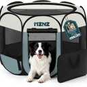 Dog Playpen, Portable Puppy Pet Crate Indoors for Small/Medium/Large Dogs Cats Rabbits, Foldable Dog Cage Enclosure for Outdoor, Pop Up Dogs Tent Kennel with Carrying Case, Grey