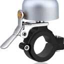 Greallthy Bike Bell Classic Brass Bicycle Bell,Bike Bells for Adults Kids, Loud Retro Bell for Road & Mountain Bikes, Universal Handlebar Fit (Silver)