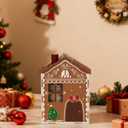 Putuo Decor Christmas Wine Holder, Gingerbread House Champagne Bottle Display, Wooden Detachable Merry Christmas Table Decoration for Holiday Party, Family Dinner, Housewarming Gift