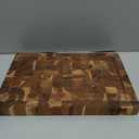 Premium End Grain Teak Cutting Board 12" x 8" x 1" with Handle & Juice Groove, Medium Thick Solid Non-toxic Wood Butcher Block for Meat, Fruit, Cheese & Kitchen Prep by New M Way