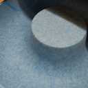Large Cat Tunnel Bed for Indoor Cats with 3 Toys, Scratch Resistant Donut Cat Bed, Up to 30 Lbs (L 24x24x11, Blue)