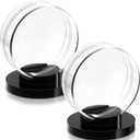 Taiyin Hockey Puck Display Case Acrylic Clear Puck Holder with Shell Base Hockey Display Stand Autographed Souvenir Memorabilia for Enthusiasts Collection