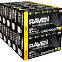 SAS RavenbSafety 66518 6 mil Black Nitrile Disposable Gloves 7 Mil - Large - 10 Pack(10 boxes of 100 each)
