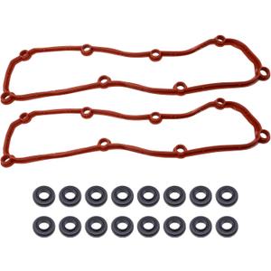 HiSport Engine Valve Cover Gasket Set - Compatible with Chrysler Town & Country Dodge Grand Caravan Jeep Wrangler Volkswagen Routan 3.3L 3.8L 2004-2011 - Replace VS50599R