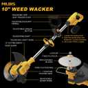 Brushless Cordless Weed Wacker for DeWalt 20V Max Battery (Tool Only), Electric Weed Eater with 4 Blades, Lightweight Battery Powered Brush Cutter for Lawn Care