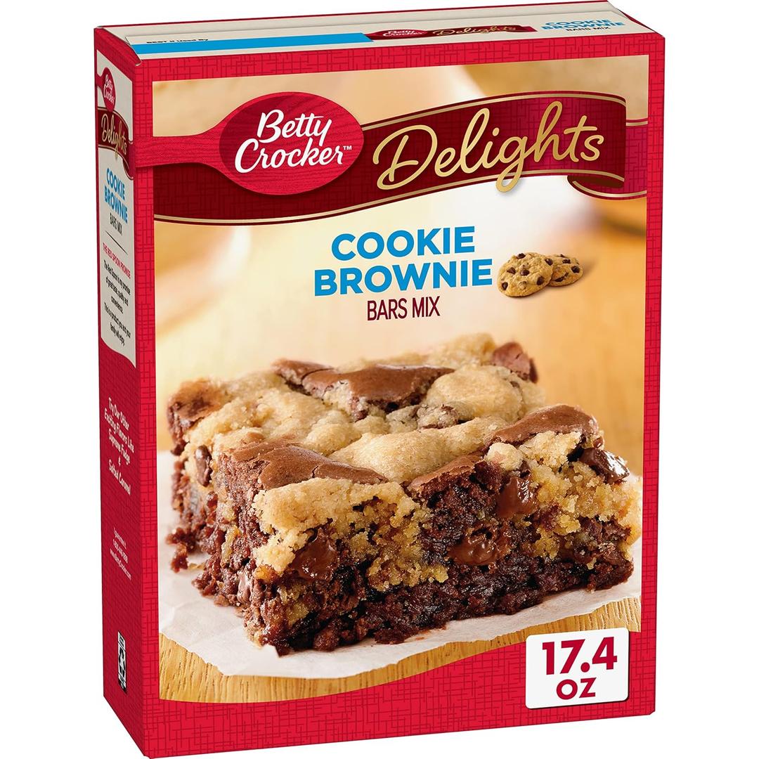 2 x Betty Crocker Delights Cookie Brownie Bar Mix, 17.4 oz.