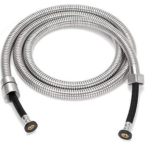 Extra Long Shower Hose 79 Inches Braided Inner Tube High Pressure Chromed Stainless Steel Replacement for Handheld Shower Heads and Bidet Sprayer Hose