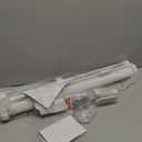 24 Inches Tall Retractable Dog Gate for The House, Short Baby Gates to Step Over, Extends up to 55" Wide, Reinforced Mesh Puppy Gate for Doorways, Step Over Pet Gate for Stairs, Indoor/Outdoor (White)