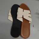 Women's Casual Round-Toe Flat Sandals, Comfortable Slip-On Slide Sandals for Everyday Wear, 40