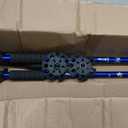 TheFitLife Nordic Walking Trekking Poles - 2 Sticks with Anti-Shock and Quick Lock System, Telescopic, Collapsible, Ultralight for Hiking, Camping, Mountaining, Backpacking, Walking, Trekking (Blue, M)