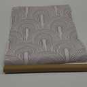 VEELIKE Boho Arcs Geometric Wallpaper Peel and Stick Scandinavian Style Art Deco Wallpaper for Bedroom Bathroom Accent Wall 17.7''x118'' Removable Prepasted Geometric Contact Paper for Walls Shelves