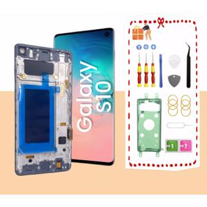 Galaxy S10 LCD Display Screen Assembly Replacement for Samsung Galaxy S10 LCD Touch Digitizer Screen with Frame 6.1" G973U G973FD Black(Fingerprint Recognition is not Supported)