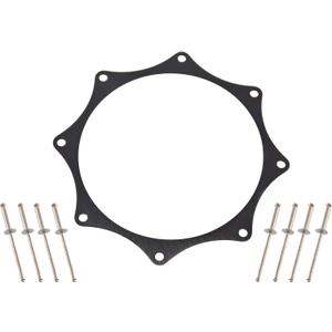 Black Ano Exhaust Trim Ring for 5" exhaust w/rivets Bullhorn Turbo 5.5" ID