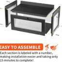 Bread Box for Kitchen Countertop - Wooden Bread Box for Homemade Bread,Large Capacity Bread Storage Container for Kitchen Counter,Easy Assembly & No Smell Bread Holder for Corner,Cabinet,Pantry(Black)