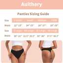 High Waist Thong Underwear Women Ribbed Cotton Tummy Control Thongs Panties Size S-4XL Pack 6 (Black, M)