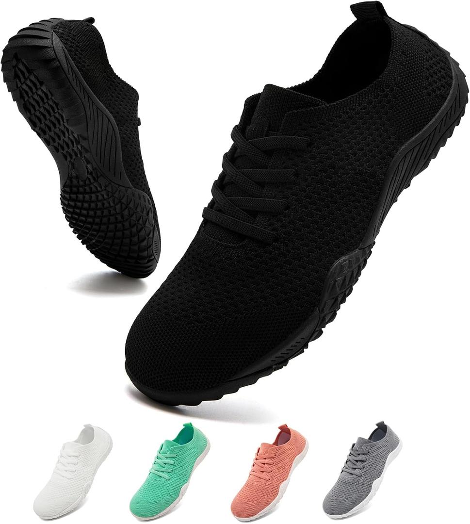 WCIDFY Barefoot Shoes Women Zero Drop Gym Walking Shoes Non Slip Minimalist Tennis Lightweight Breathable Yoga Sneakers, Size 37