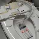 SmartBidet SB-1000WE Electric Smart Bidet Toilet Seat with Heated Seat, Warm Air Dryer, Temperature Control Wash, and Remote Control, Elongated Seat