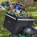 Bushwhacker Portland - Bike Rack Dog, Grocery and Goods Carrier - Bicycle Pannier Crate Cycling Basket Trunk Bag Rear Bed Storage Leash Carry Cargo Pet Commuter Behind Seat Accessories Items Ebike (Medium)