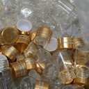 Didaey 50 Pcs Mini Glass Bottles with Screw Caps Tiny Glass Vials Small Clear Jars Empty Wishing Gift Bottles Jars Tiny Vials Containers for DIY Storage Art Craft Decor (2ml,Gold)