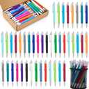 50 Set Operation Christmas Gift Bulk Ballpoint Pens Retractable Point Pens with Black Ink Inspiration Gifts for Kids, Back to School, Christmas