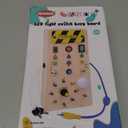 JGOBUB Montessori Toddler Toy-Baby Wooden Busy Board-Sensory Toys with Light Switch-Baby Travel Toys-Preschool Educational Learning Activities Toys-Gifts for Boys Girls Ages 1 2 3 4+ Year Old