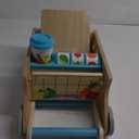 Melissa & Doug Wooden Shape Sorting Grocery Cart Push Toy and Puzzles - Pretend Play Grocery Toys, Sorting And Stacking Toys For Infants And Toddlers Ages 1+ - FSC-Certified Materials