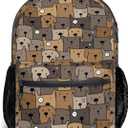 Giwawa Brown Dog Backpack Funny Animal Casual Daypacks Outdoor Travel Bag School Lightweight Adjustable Shoulder Bag for Boys Girls Teens