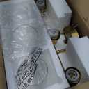 Indoi 3-Light Bathroom Light Fixtures, Brushed Gold Modern Vanity Lights Over Mirror with Clear Glass Globe Shade, Bathroom Wall Sconces for Mirror Kitchen Living Room Hallway Cabinet Bedroom Porch