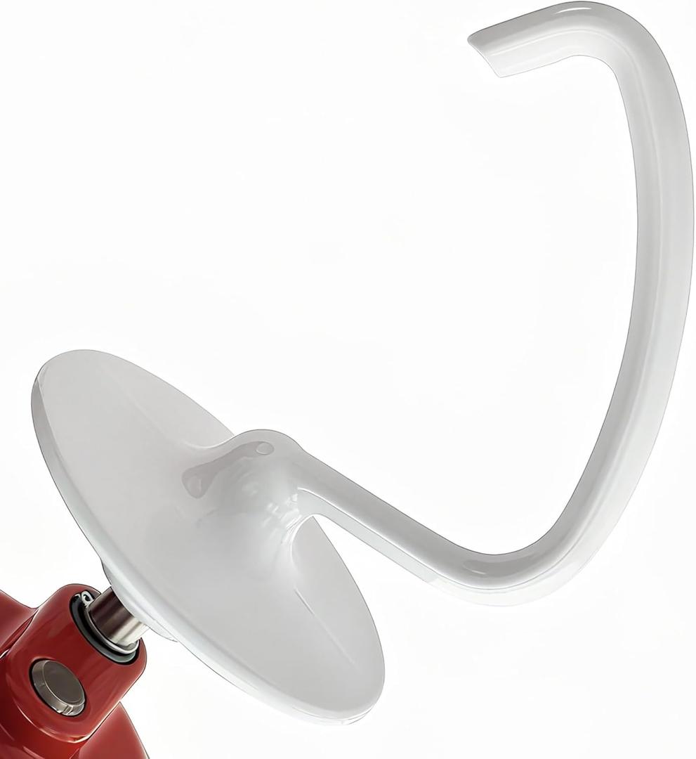 K45DH Dough Hook for KitchenAid 4.55 Quart Tilt-Head Stand Mixers, Coated C-Shaped Bread Hook Attachment, Replacement for K45 K45SS KSM90 KSM150, Kneads Pizza & Yeast Dough
