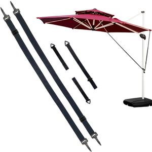 Umbrella Wind Stabilizer Straps,Fixed Strap for Large Outdoor Umbrella,Adjustable and Reusable Cantilever Parasol Wind Straps