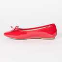 The Drop Women's Pepper Ballet Flat with Bow (8, Red Patent)