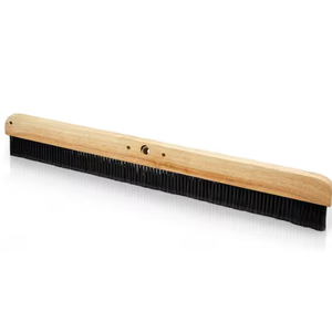 24 in. x 5 in. Concrete Finishing Brush with Wood Backed Polypropylene Bristles for Smooth Surfaces
