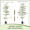 LYERSE Black Olive Tree 7ft - Faux Black Olive Tree with Natural Trunk and Realistic Leaves - Artificial Shady Lady Tree for Modern Home Office House Living Room Decor