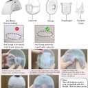 Two Full Sets Breast Pump Parts with 24mm Flange Compatible with Lansinoh Discreet Duo/NCVI/Nuliie/NICEGREEN Life/Zooawa S32 Breast Pump Replacement Parts,S32 Pump Parts,Extra Duckbill Valve&Diaphragm