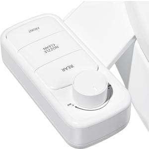 Clirass Ultra-Slim Bidet Attachment, Self-Cleaning Dual Nozzle (Feminine/Posterior Wash), Accessibility-Enhanced Large Buttons, Quick-Release, Non-Electric Fresh Water System with Adjustable Pressure