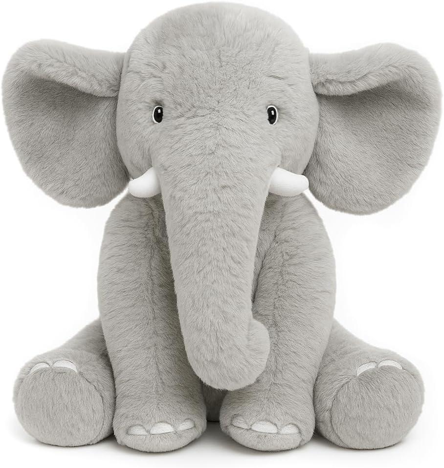 13" Gray Elephant Stuffed Animal - Plush Toy for Boys, Girls, Kids, Baby Shower, Bedtime, Birthday