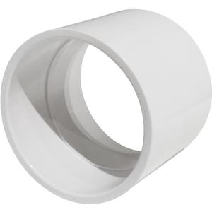 6" PVC DWV Coupling Sanitary for Drain Waste and Vent, PVC Pipe Screw Fittings Connect Adapter white (6 Inches)