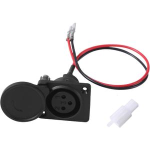 KAMIER XLR Charger Port for Razor MX650 MX500 SX500 Mcgrath Dirt Rocket Bike Eco Smart Metro Kids Electric Scooter E-Scooter E-Bike Off Road Motocross Parts 3 Pin 2 Wires