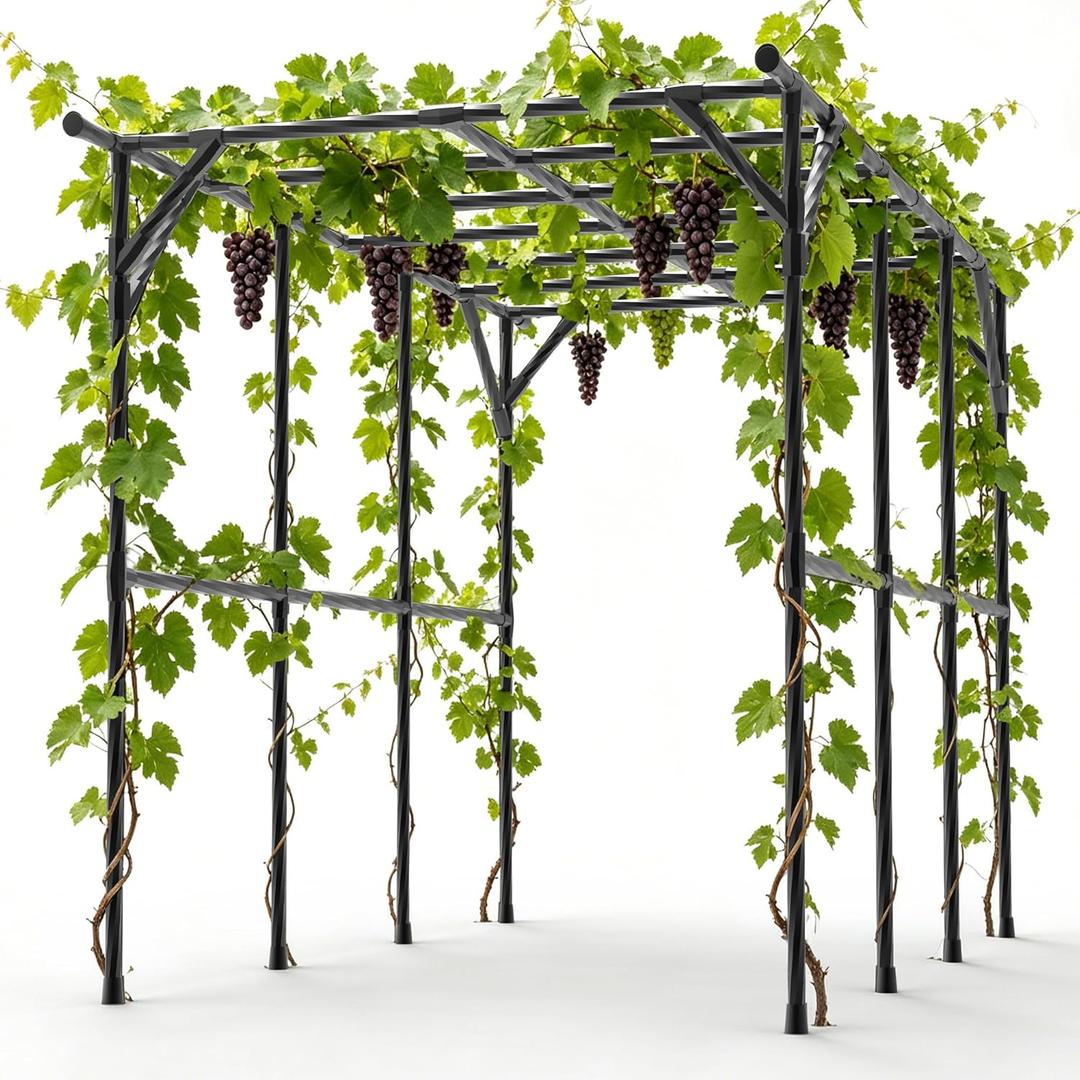 Garden Trellis For Climbing Plants, Metal Pergola Trellis, Outdoor Vine Support Structure