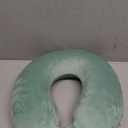 Pure Color Memory Foam Travel U Neck Pillow Soft U Shaped Portable Travel Head Neck Pillow for Airplane Car Office (Green, 30×30×10cm)