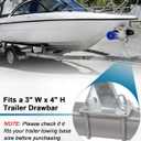 Adjustable Boat Trailer Winch Stand with Roller, Boat Trailer Winch Post, Fits 3" W x 4" H Trailer Drawbar, Boat Trailer Winch Mount for Motorboats/Fishing Boats Up to 16.4FT in Length
