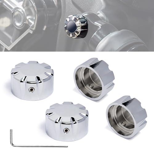 BAKAFOH Chrome Aluminum Shock Mounting Caps for Indian Scout 2018-2023,Scout Bobber 2018-2024 2025 2026 Shock Mount Nuts Protector Covers Accessories