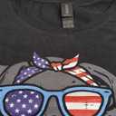 Merica Pitbull Pit American USA 4th Of July Fourth Dog Women T-Shirt (Small, Black)