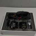 Kewig Motorcycle Auxiliary LED Light Kit Driving Spotlights White/Amber Fog Light with Mount Brackets Wire Harness Waterproof 60W Offroad Work Lights Compatible with Motorcycle J-eep Car Truck (Black)