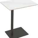 Marble Top Metal Gold C Shaped End Table Modern Sofa End Coffee Tray Side Desk for Couch Living Room Bedroom Black