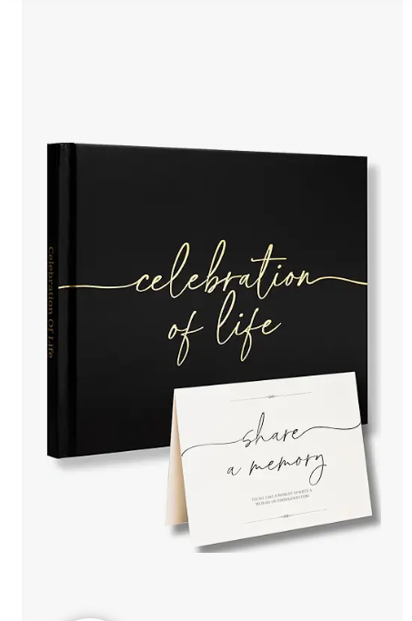 Lamare Funeral Guest Book for Memorial Service – Elegant Celebration of Life Guest Book and in Loving Memory Guest Book  Condolences Book for Funeral